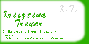 krisztina treuer business card